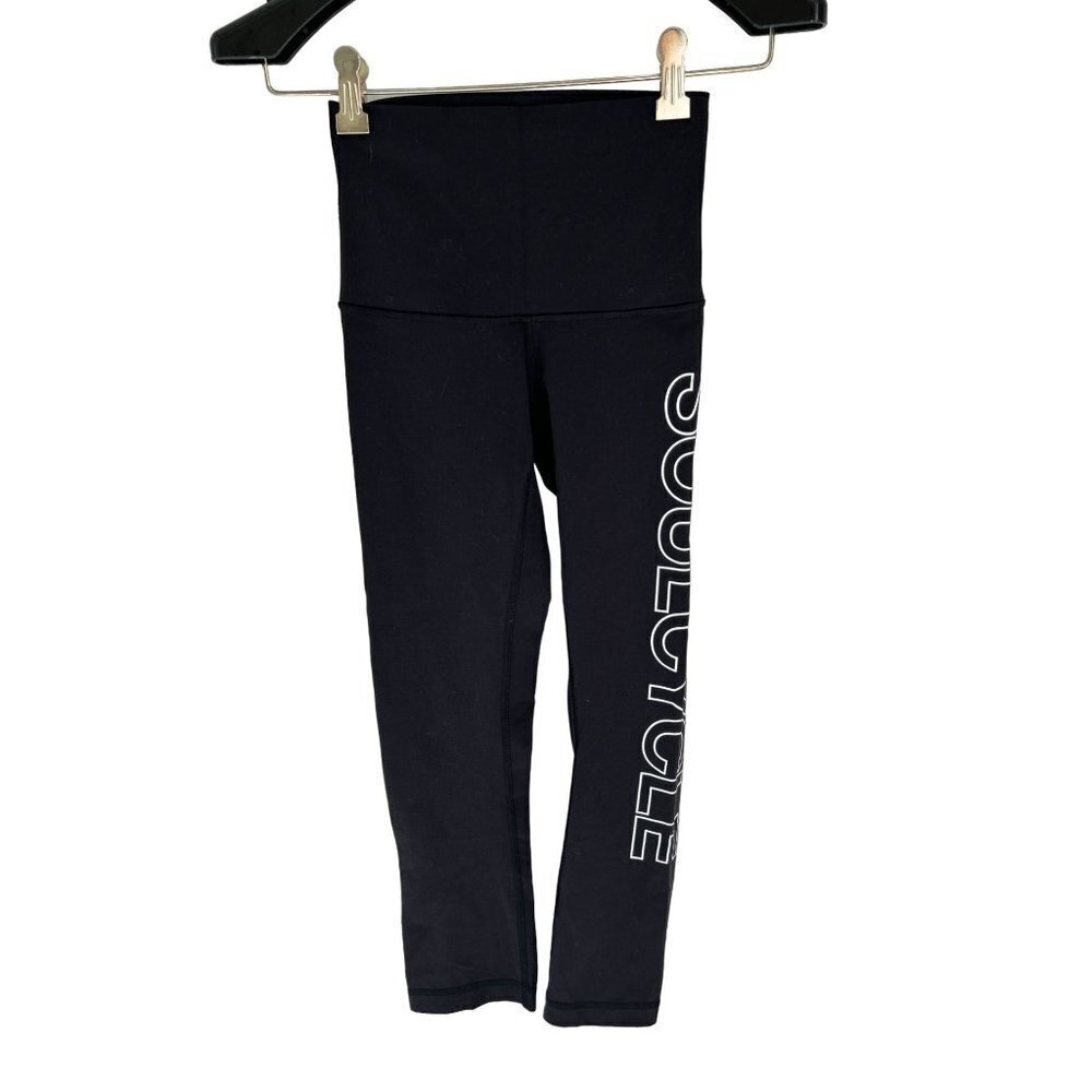 Lululemon Soulcycle Logo Black Leggings Size 2